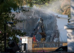 Crews demolish White House facade to make way for Trump ballroom