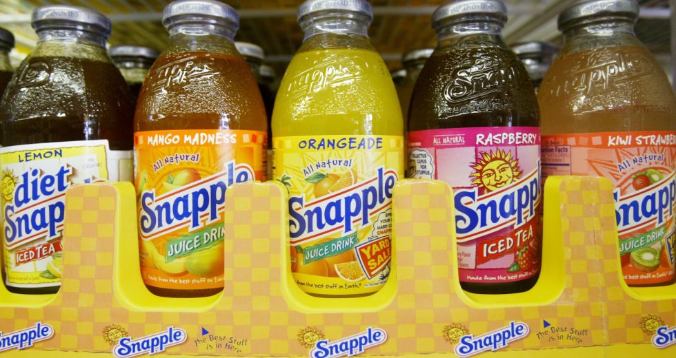 Snapple brings back glass bottles