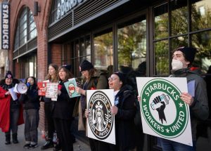 Starbucks workers strike on “Red Cup Day”