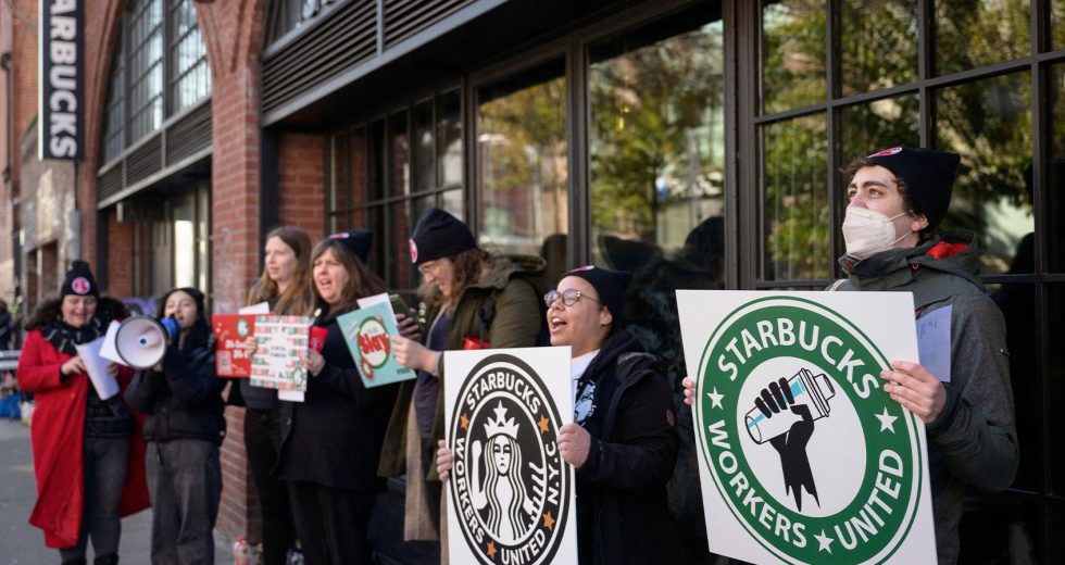 Starbucks workers strike on “Red Cup Day”