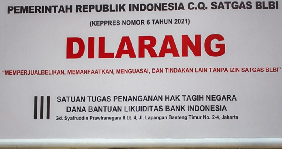 Procurador-Geral leiloa ativos de corrupção do BLBI Bank Harapan Sentosa IDR 12,39 bilhões