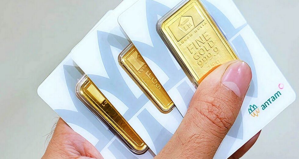 O preço atual do ouro Antam aumenta em IDR 40.000 e atinge IDR 3.085.000 por grama