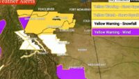Fortes nevascas e alertas de vento forte emitidos para grande parte do sul de Alberta