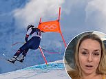 Lindsey Vonn chorando ao perder a prestigiosa honra de esqui após uma terrível fratura na perna