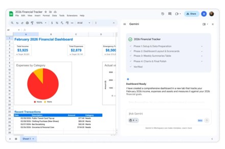 Gemini no Planilhas Google agora pode ajudá-lo a criar planilhas e preencher dados ausentes