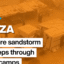 Forte tempestade de areia varre acampamentos de tendas em Gaza