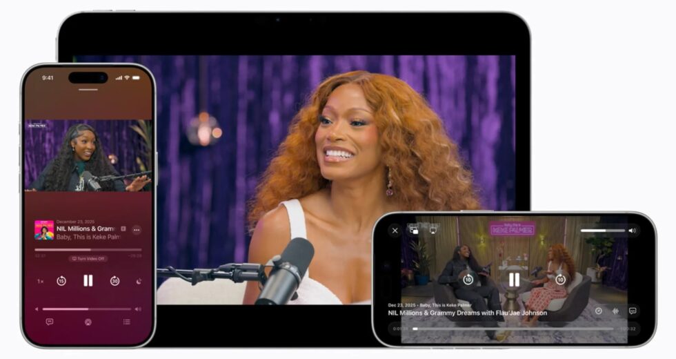 O Apple Podcasts finalmente leva o vídeo a sério e adiciona vários recursos inspirados no YouTube