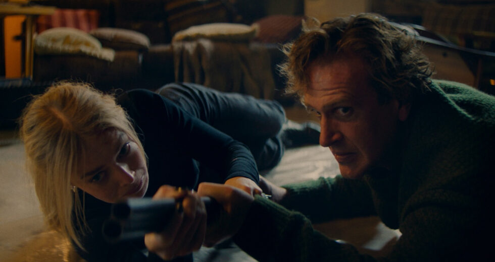 Thriller de comédia de Jason Segel e Samara Weaving