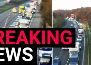 Autoestrada M3 em direção a Londres fechada na hora do rush após acidente de caminhão causar derramamento de óleo | Notícias do Reino Unido