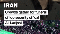 Multidões se reúnem para o funeral do oficial de segurança Ali Larijani