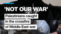 ‘Não é a nossa guerra’: palestinos apanhados no fogo cruzado da guerra no Médio Oriente