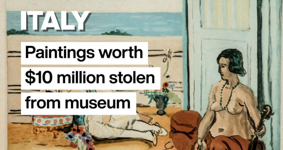 Pinturas de Renoir, Cézanne e Matisse roubadas de museu italiano
