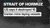 Estreito de Ormuz: EUA dizem ter destruído 16 navios iranianos de colocação de minas