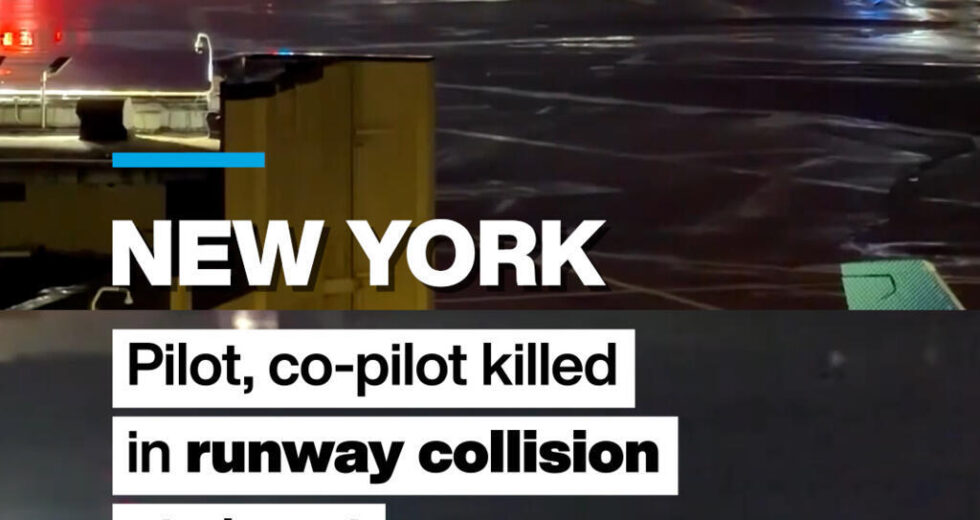 Piloto e copiloto morrem em colisão na pista do aeroporto de Nova York