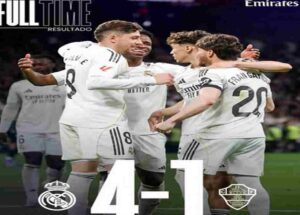 O Real Madrid venceu o Elche por 4 a 1, Valverde e Rudiger estão em destaque
