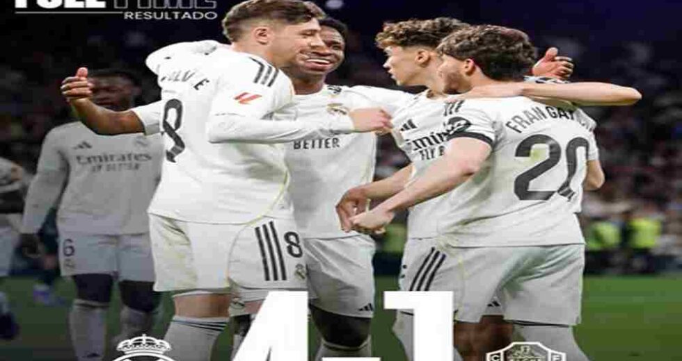 O Real Madrid venceu o Elche por 4 a 1, Valverde e Rudiger estão em destaque